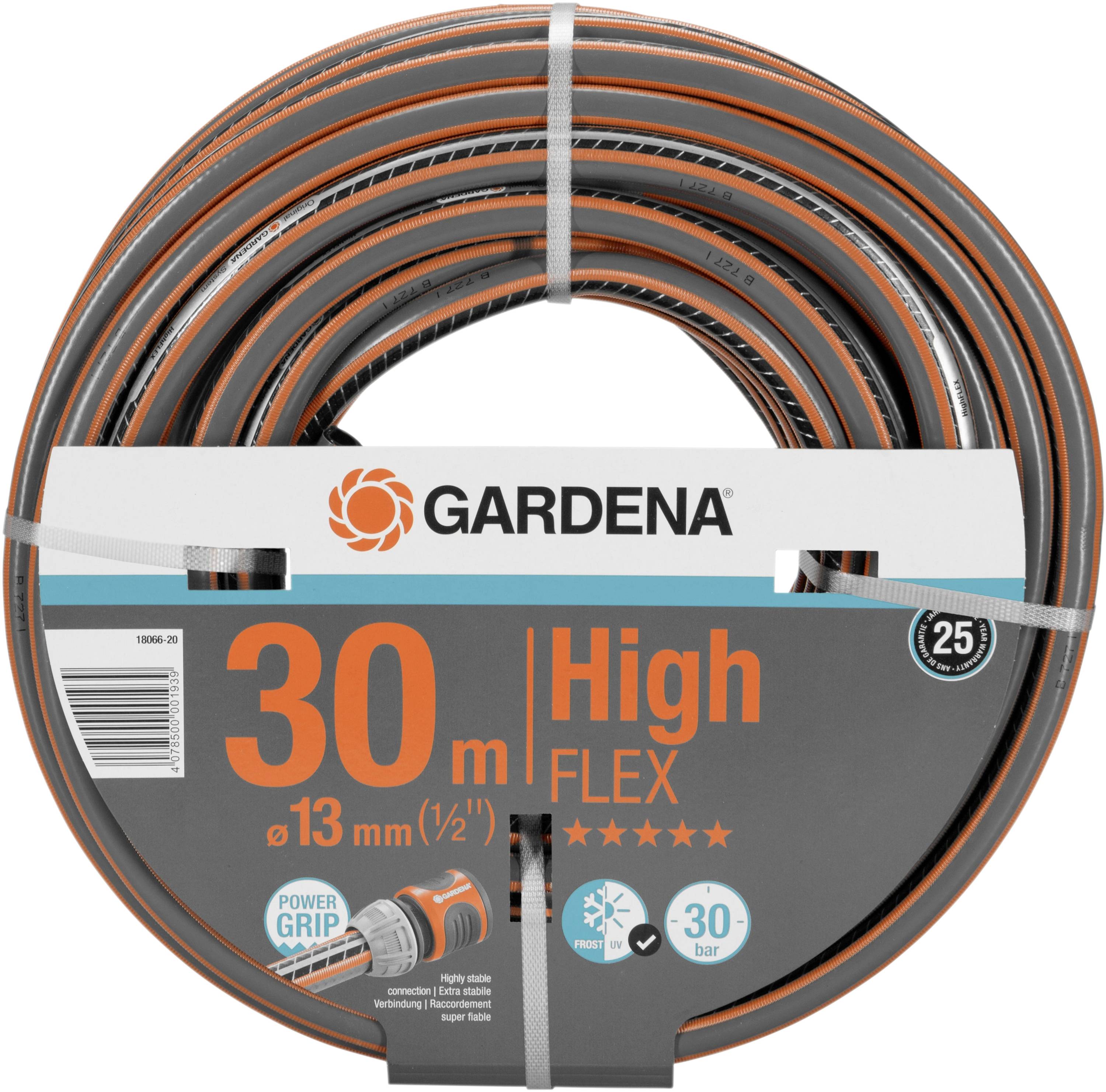 GARDENA GARDENA Comfort HighFLEX Schlauch 13 mm (1/2), 30 m 18066-20 13 mm 30 m 1/2 1 pc(s) Grey, Black, Orange Garden hose