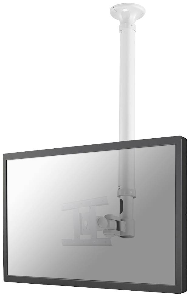 Neomounts FPMA-C100WHITE 1x Monitor ceiling mount 25,4 cm (10) - 76,2 cm (30) White Height-adjustable, Tiltable, Swivelling, Swivelling