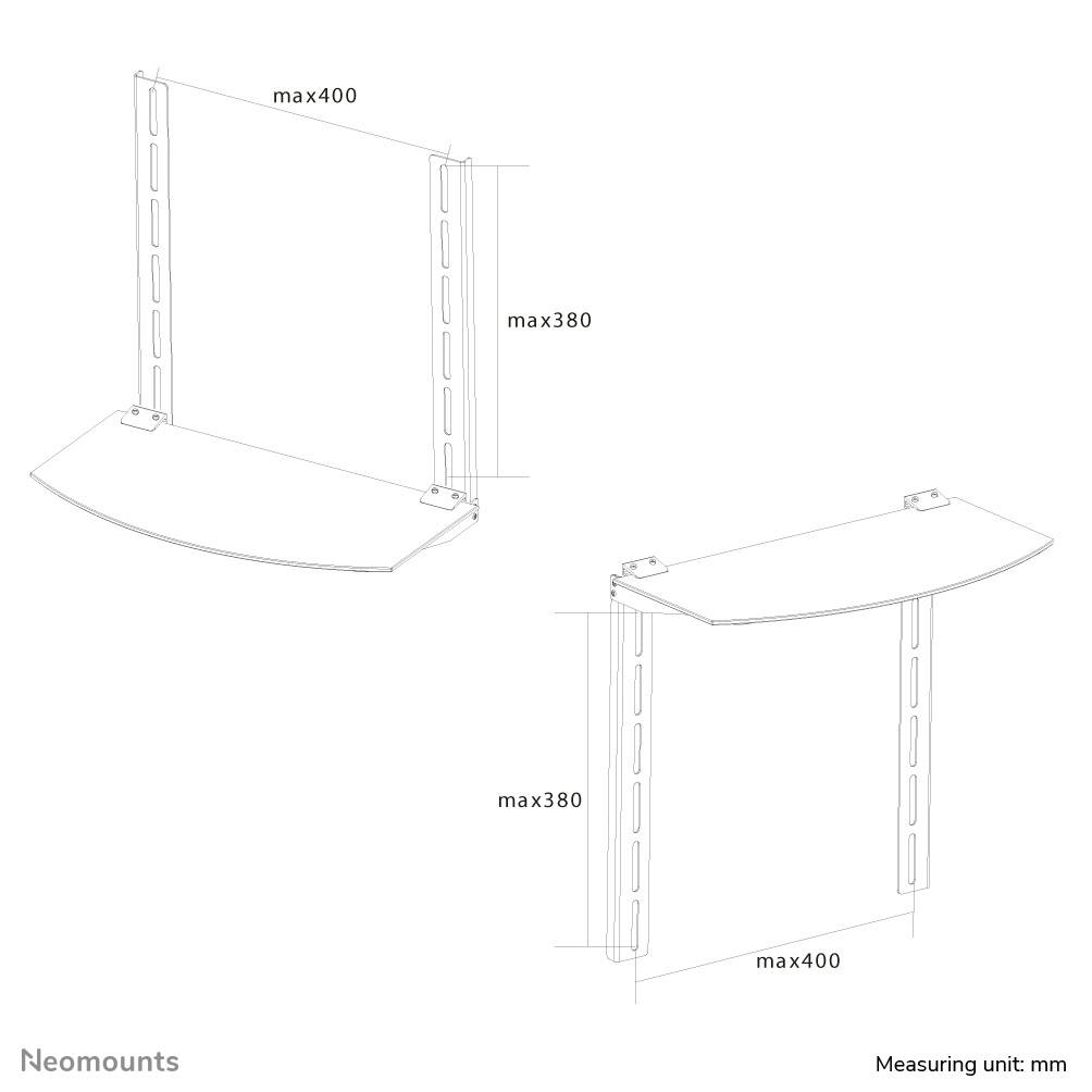 Neomounts AV device mount Compatible with (series): Universal Black-4