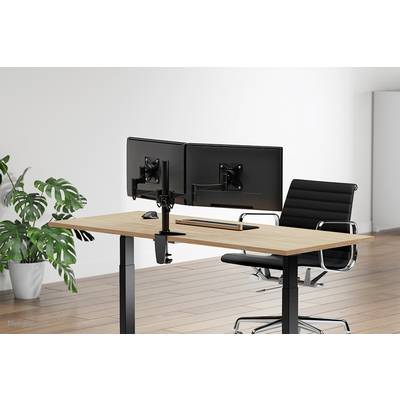 Neomounts FPMA-D1330DBLACK 2x Monitor desk mount 25,4 cm (10") - 68,6 cm (27") Height-adjustable, Tiltable, Swivelling, -2