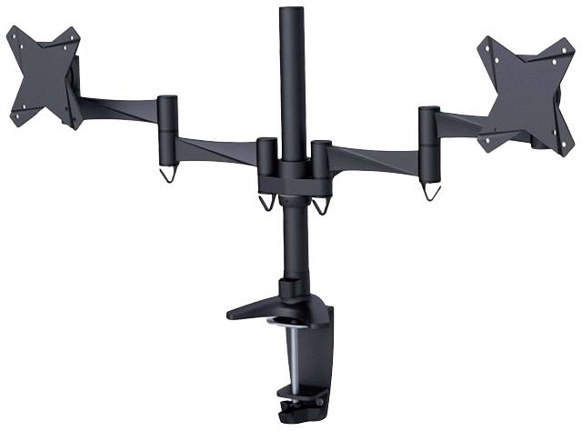 Neomounts Monitor desk mount FPMA-D1330DBLACK 2 Display(s) 25,4 cm (10") - 68,6 cm (27") Black Height-adjustable, Tiltab-1