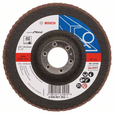 Bosch Accessories 2608607353 Bosch Power Tools Flap disc Diameter 125 mm   1 pc(s)