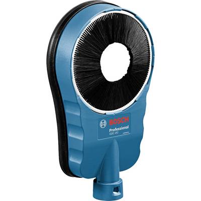 A blue attachment with black bristles for an electrical device, marked with 'BOSCH Professional'. Suitable for cleaning work.
