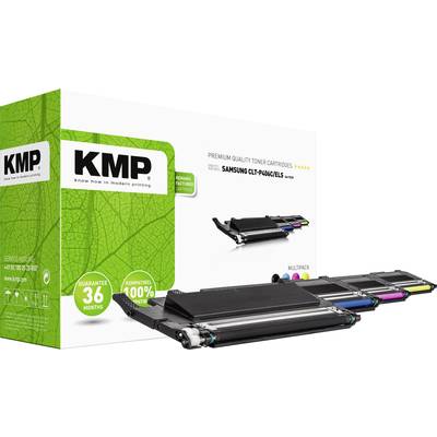KMP Toner cartridge combo pack replaced Samsung CLT-P406C, CLT-K406S, CLT-C406S, CLT-M406S, CLT-Y406S Compatible Black, 