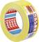 A roll of yellow painter's masking tape from the brand 'tesa', with information on the label about UV resistance and masking properties.