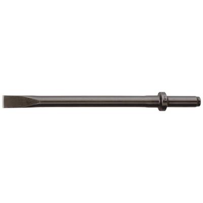 A flat metal chisel attachment with a rounded tip, suitable for applications requiring precise striking.