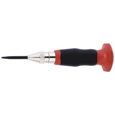 A red and black marking pencil with a metal tip, used for scribing or marking metal surfaces.