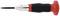 A red and black marking pencil with a metal tip, used for scribing or marking metal surfaces.