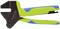 Green and blue lever pliers, specifically designed for cutting plastic strapping. Suitable for packaging applications.