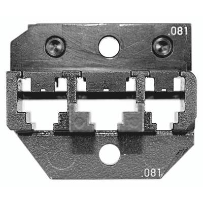 A rectangular metal part with two holes and serrated edges. Top right and bottom left have the numbers '081' and '180' engraved.