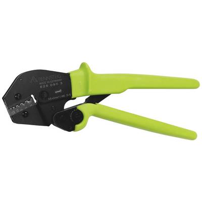 Green crimping pliers by Rennsteig for cable processing. Suitable for electrical installations, manufactured in Germany.