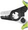 Wire stripping pliers with metal jaws featuring marked openings for different wire sizes, with ergonomic handles.