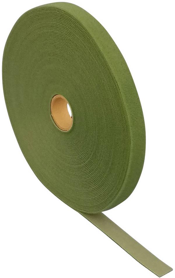 FASTECH® T0601003351125 Hook-and-loop tape for bundling Hook and loop pad (L x W) 25000 mm x 10 mm Green 25 m