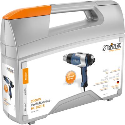Portable case with a hot air blower 'Steinel HL 2020 E'. Electronic control, 2200W power, temperature range 80-630°C.