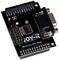 'JOY-iT RB-RS232/GPIO-Shield' breadboard with various connections and an IC chip. Suitable for serial communication.