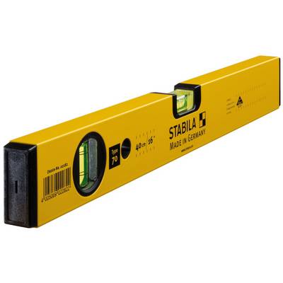 Curved spirit level by Stabila, Type 70, with yellow casing, suitable for precise measuring tasks.