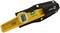 Spirit level by Stabila with a yellow body and black protective cover, suitable for precise measurements and alignments.