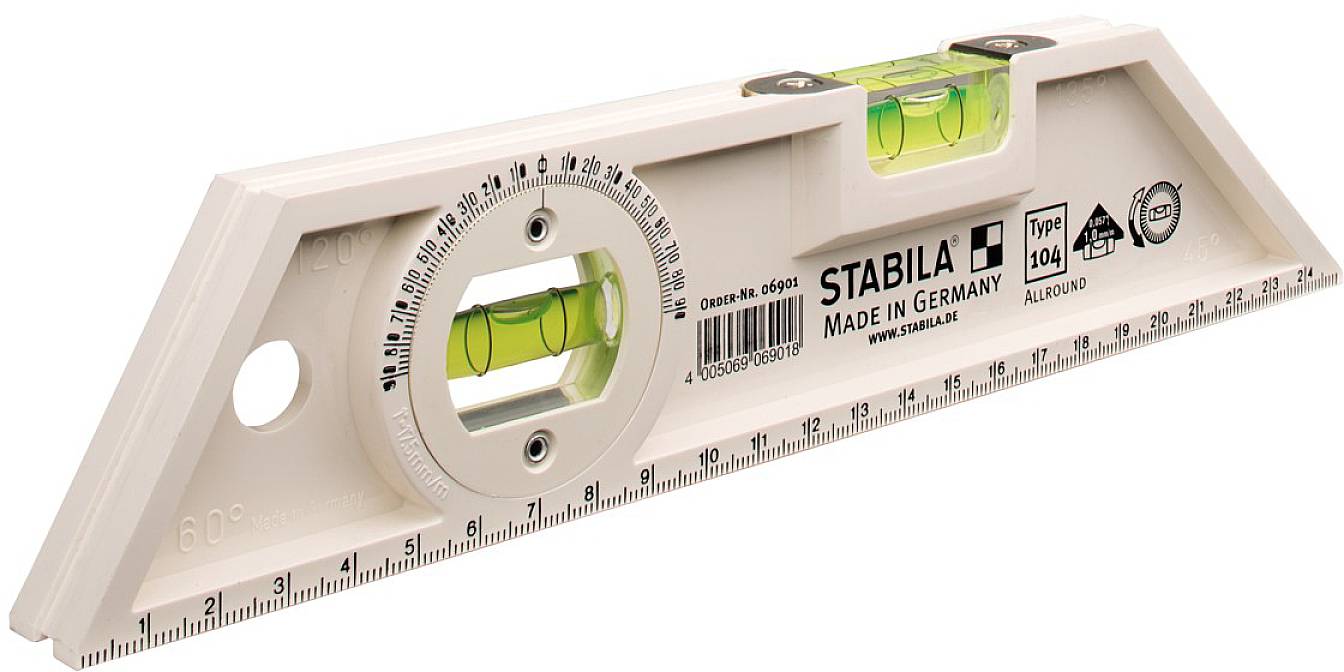 Stabila Type 104 ALLROUND 6901 Mini spirit level 25 cm 1 mm/m