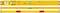 Yellow spirit level with built-in bubble vials, indicating horizontal and vertical planes. Markings for precise measurements.