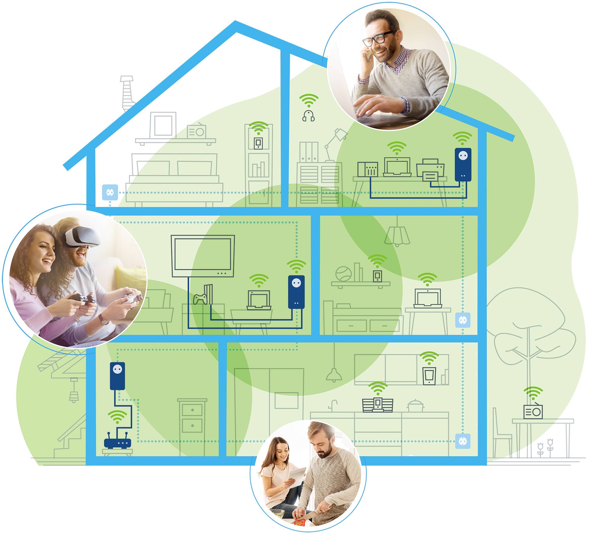 Devolo dLAN® 1200+ WiFi ac Powerline Wi-Fi adapter 1.2 GBit/s-8