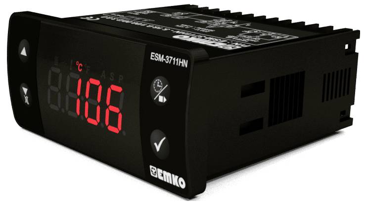 Emko ESM-3711-HN.5.11.0.1/00.00/1.0.0.0 Bang-bang Temperature controller Pt100 -50 up to 400 °C 16 A relay (L x W x H) 6-1