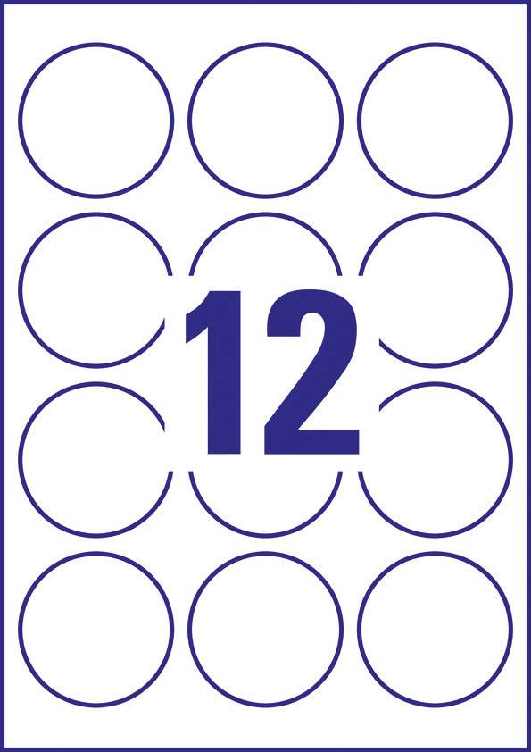 The number '12' is displayed large in the centre of a rectangular frame with a background of circles.