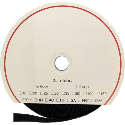 FASTECH® T0105099990125 Hook-and-loop tape sew-on Loop pad (L x W) 25000 mm x 50 mm Black 25 m