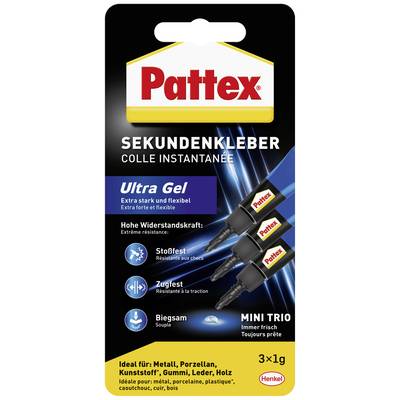 Pattex Mini Trio Ultra Gel Superglue PSMG3 3 g