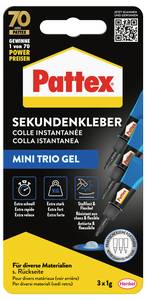 Pattex Mini Trio Ultra Gel Superglue PSMG3 3 g