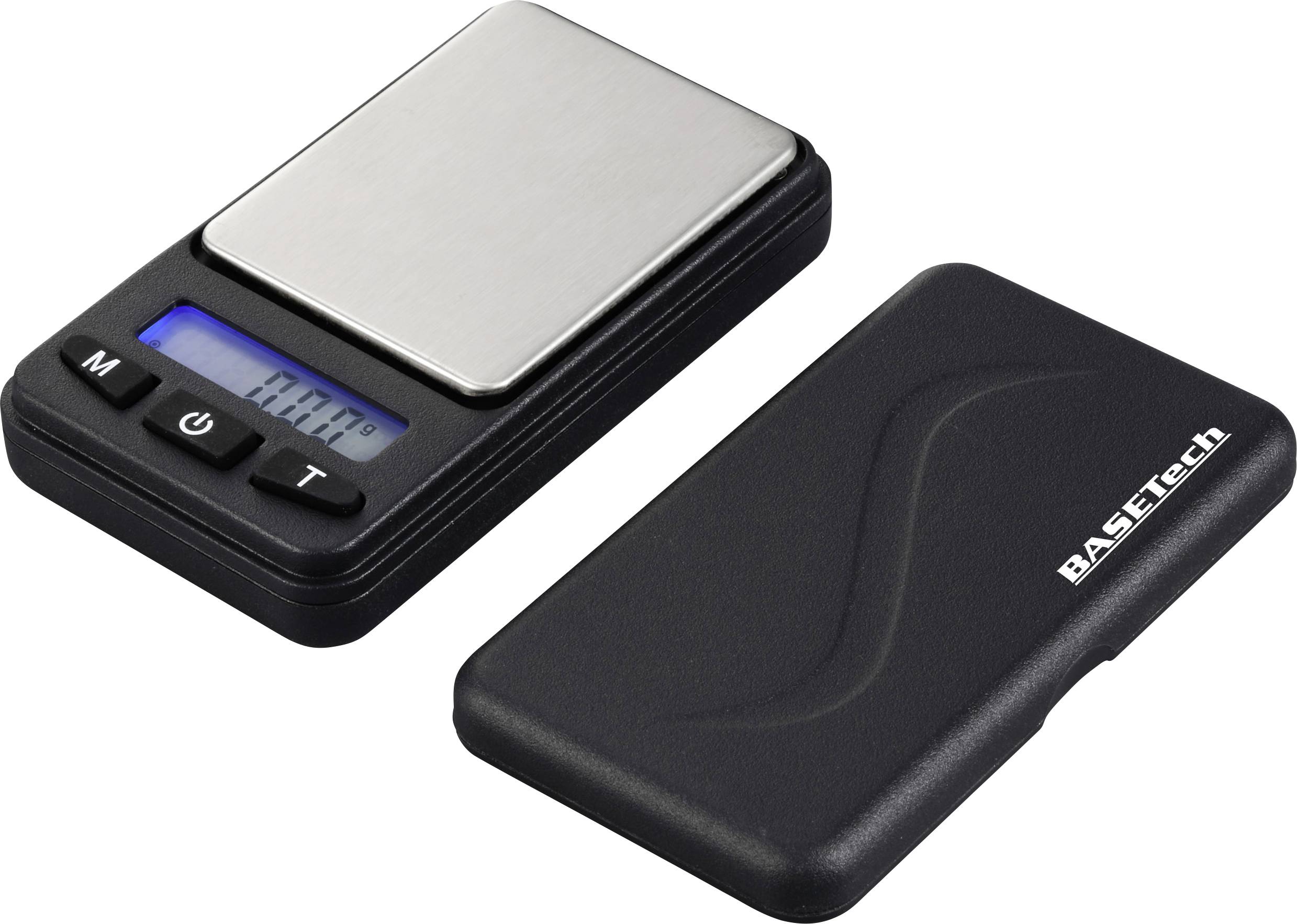 Basetech Pocket scales Weight range 200 g Readability 0.01 g battery-powered Silver
