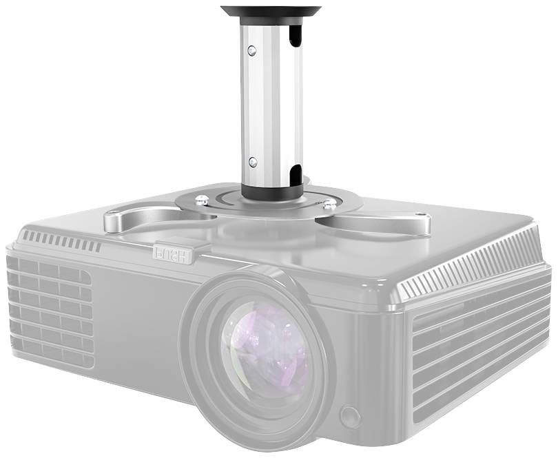 Neomounts BEAMER-C80 Projector ceiling mount Tiltable, Rotatable Max. distance to floor/ceiling: 15 cm Silver