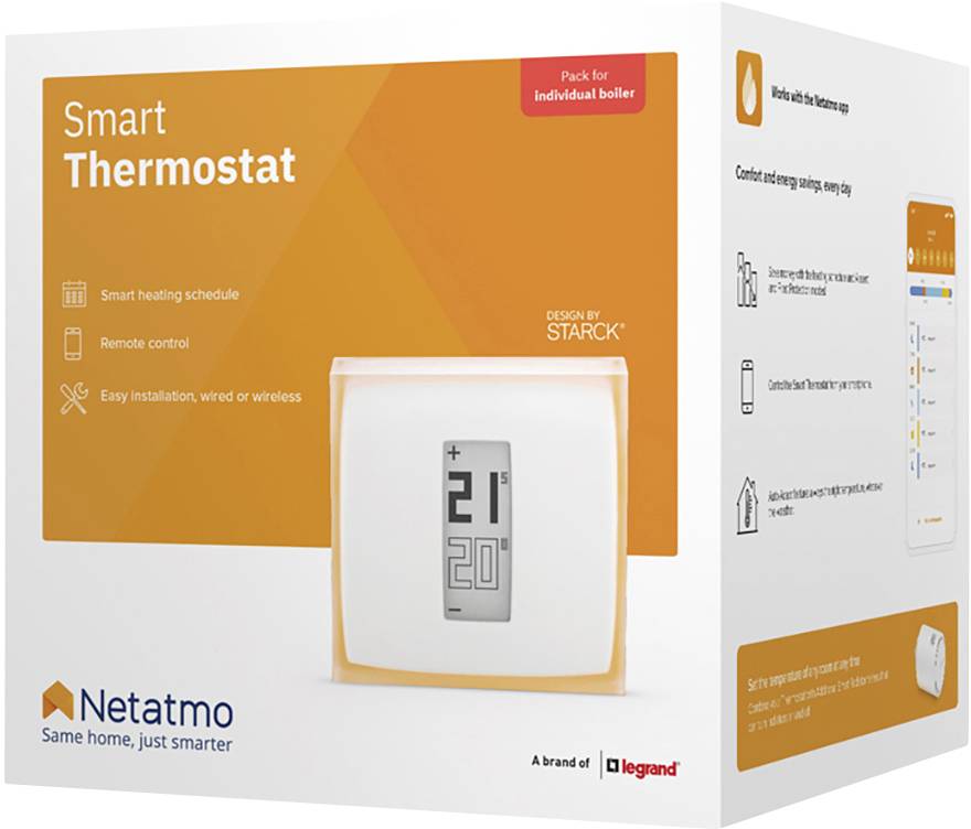 Netatmo Comfort Thermostat intelligent 3 pièces - NA-NBU-NAV-EU 