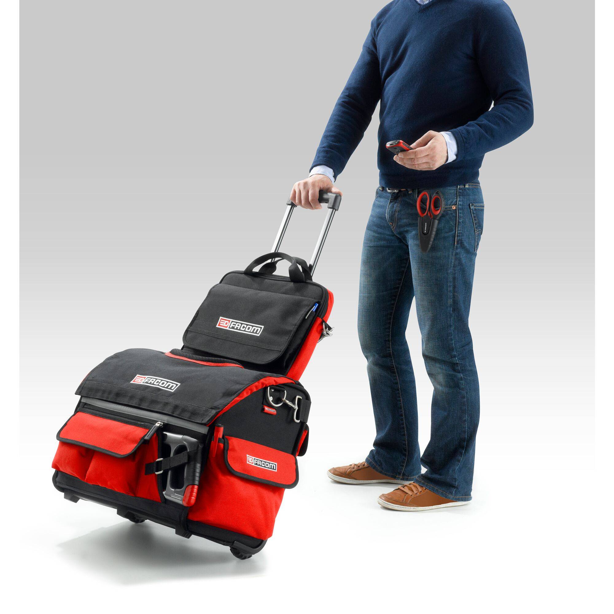 Facom Laptop bag Suitable for up to: 38,1 cm (15") Black, Red-2