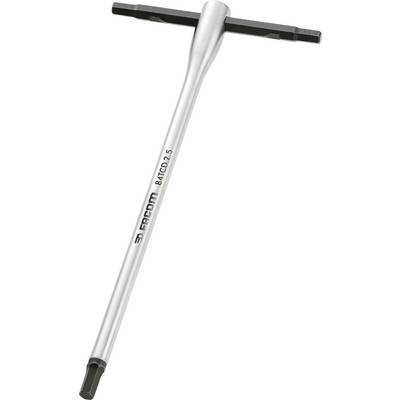 A silver hex key with a T-handle and black tip, marked 'Facom 84TCD 2.5'. Suitable for precise tightening.
