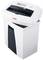 A white paper shredder with a black feed slot, brand logo 'HSM', suitable for destroying paper and documents.