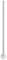 White, vertical metal pole with a round base and three mounting holes, standing upright.
