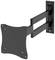 Black, swivel TV wall mount with VESA mounting, suitable for flat screens, for flexible positioning on the wall.