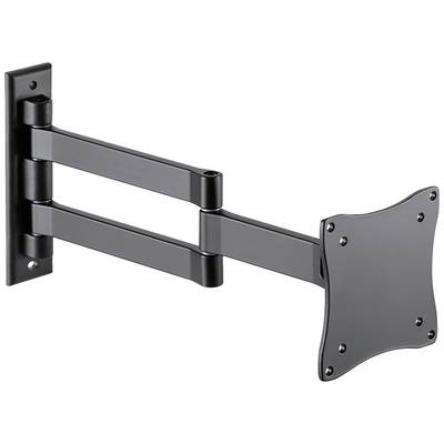 Swivel TV wall mount made of metal with flexible articulated arms and a rectangular mounting plate for wall attachment.