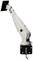 'Ergonomic monitor arm, height-adjustable, grey, for flexible mounting of screens in workplaces.'