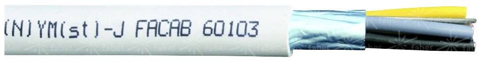 Faber Kabel 020310 Electrical wiring (N)YM(St)-J 5 x 1.5 mm² Grey Sold per metre