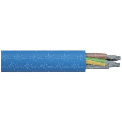 A blue-sheathed cable shows several coloured cores.