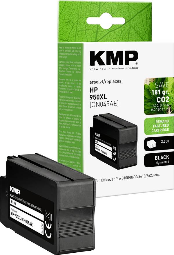 KMP Ink cartridge replaced HP 950XL, CN045AE Compatible Black H100 1722,4001