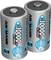 Two silver Ansmann batteries with a capacity of 10000 mAh, Type Mono D HR20, 1.2 V.