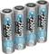 Four AA batteries with a capacity of 2500 mAh, each marked 'max e', suitable for high-energy devices.