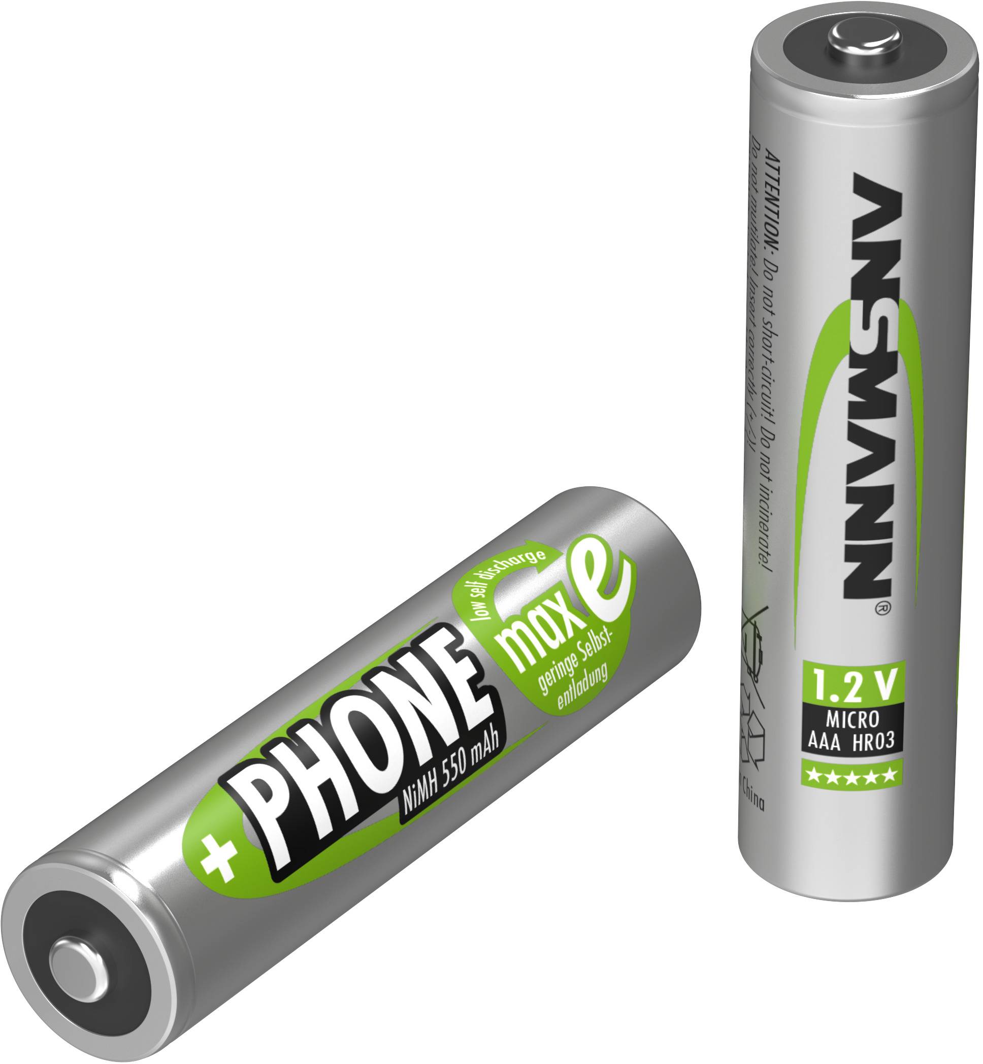 Ansmann DECT maxE HR03 AAA battery (rechargeable) NiMH 550 mAh 1.2 V 2 pc(s)