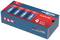 Box of four Ansmann Alkaline D batteries, 1.5V, red and blue design, emphasising 'German Quality Check'.