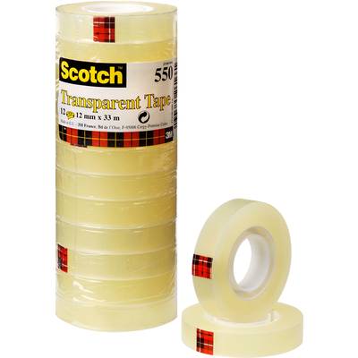 Scotch 5501233 5501233 Tape Scotch® 550 Transparent (L x W) 33 m x 12 mm 12 pc(s)