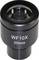 Black microscope eyepiece with 'WF10X 20mm' inscription, offering 10x magnification and 20mm diameter.