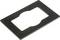 Rectangular black seal with a central aperture, suitable as a spacer or for stabilisation in technical applications.