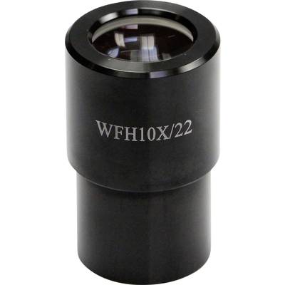 Black microscope eyepiece with the inscription 'WFH10X/22', offering a magnification of 10x strength.